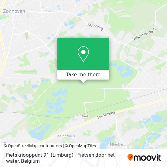 Fietsknooppunt 91 (Limburg) - Fietsen door het water plan