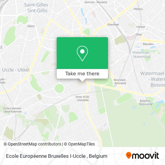 Ecole Européenne Bruxelles I-Uccle map