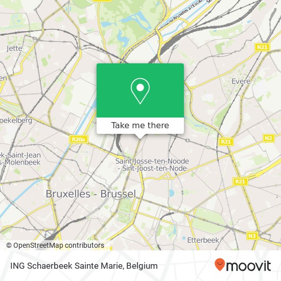 ING Schaerbeek Sainte Marie map