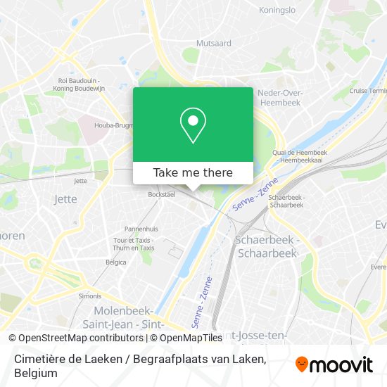 Cimetière de Laeken / Begraafplaats van Laken map