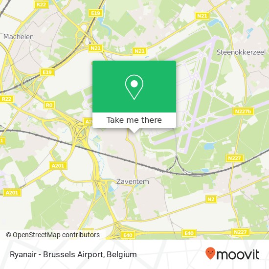 Ryanair - Brussels Airport map