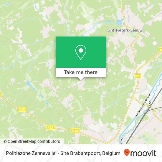 Politiezone Zennevallei - Site Brabantpoort plan