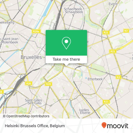 Helsinki Brussels Office map