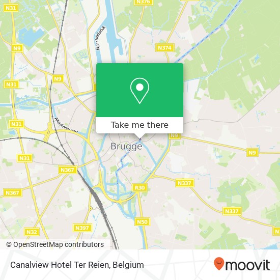 Canalview Hotel Ter Reien map