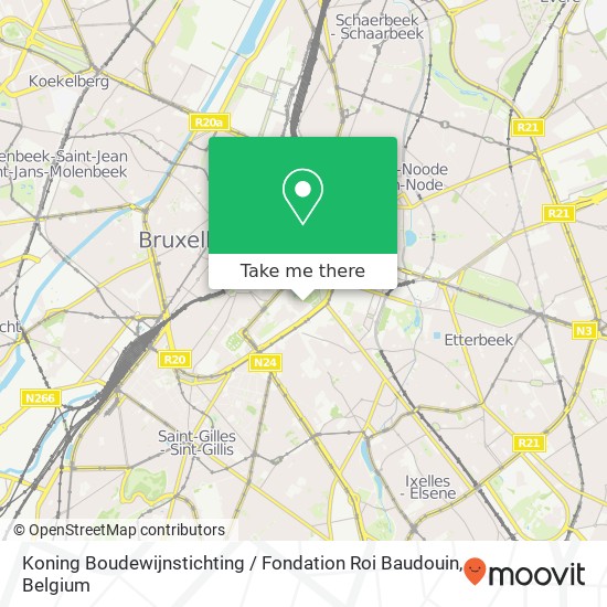 Koning Boudewijnstichting / Fondation Roi Baudouin map