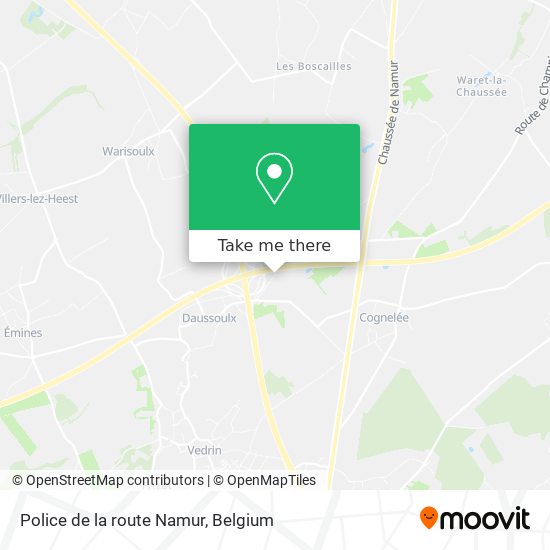 Police de la route Namur plan