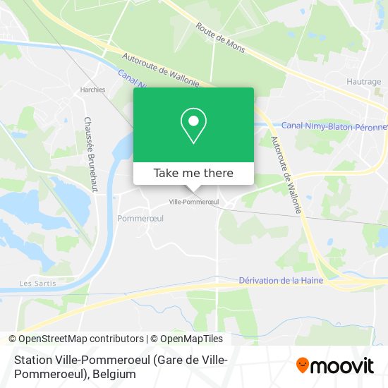 Station Ville-Pommeroeul (Gare de Ville-Pommeroeul) plan
