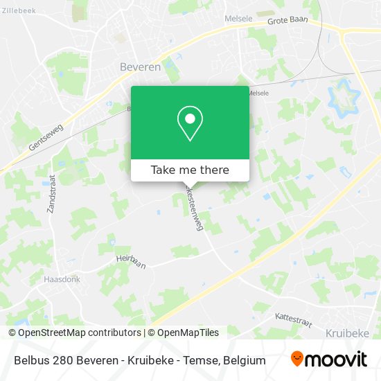 Belbus 280 Beveren - Kruibeke - Temse plan