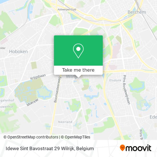 Idewe Sint Bavostraat 29 Wilrijk map