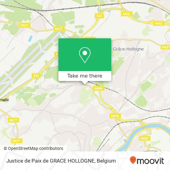 Justice de Paix de GRACE HOLLOGNE map