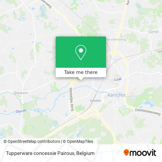 Tupperware concessie Pairoux map