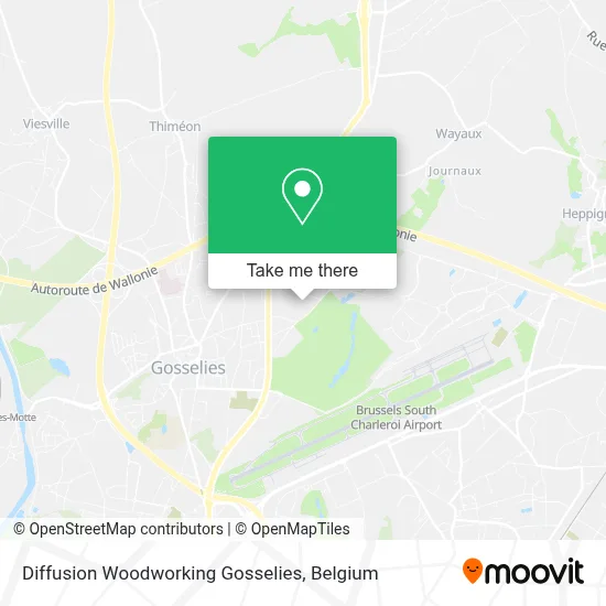 Diffusion Woodworking Gosselies map