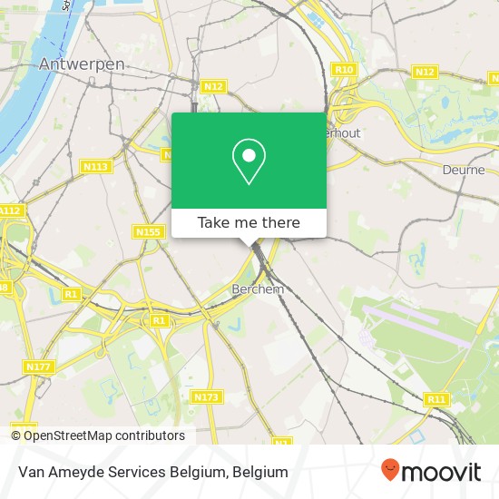 Van Ameyde Services Belgium map