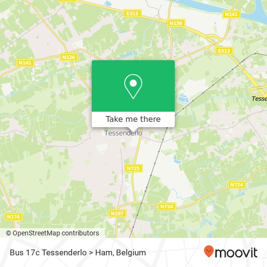 Bus 17c Tessenderlo > Ham plan