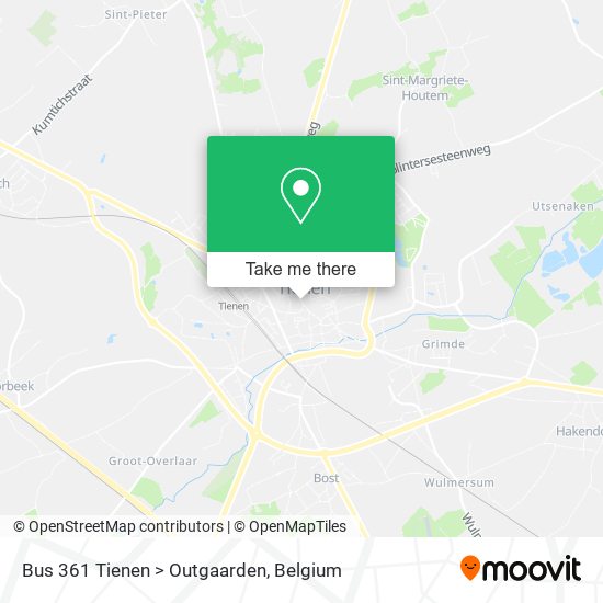 Bus 361 Tienen > Outgaarden plan