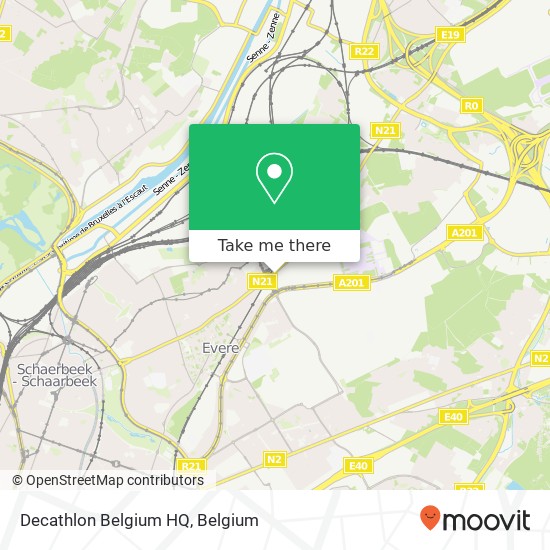 Decathlon Belgium HQ map