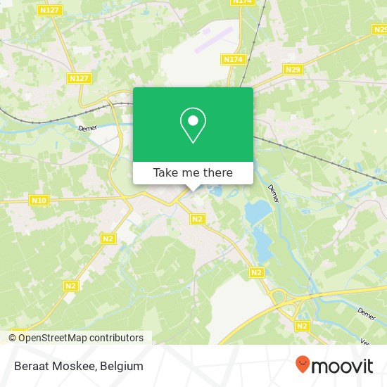 Beraat Moskee map