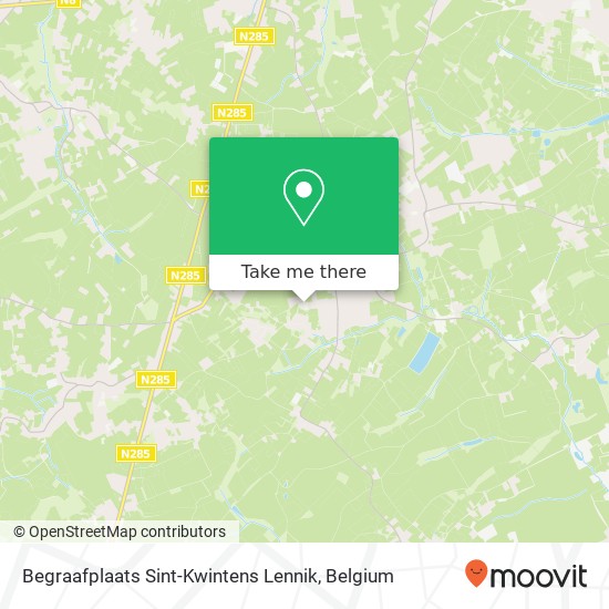 Begraafplaats Sint-Kwintens Lennik map