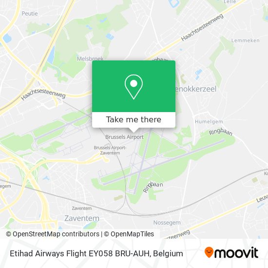 Etihad Airways Flight EY058 BRU-AUH map