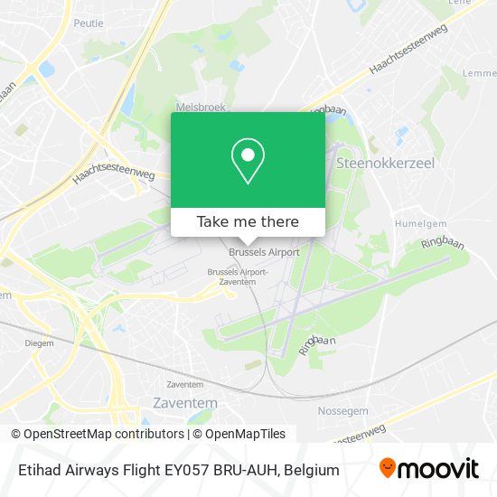 Etihad Airways Flight EY057 BRU-AUH map
