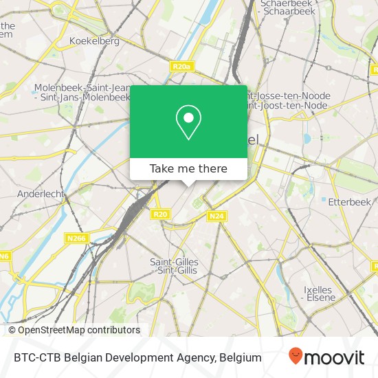 BTC-CTB Belgian Development Agency map