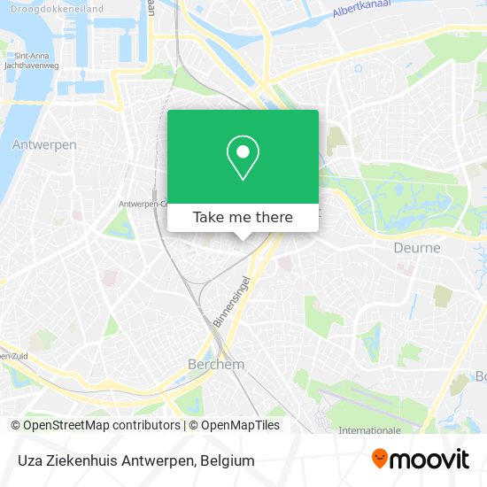 Uza Ziekenhuis Antwerpen map
