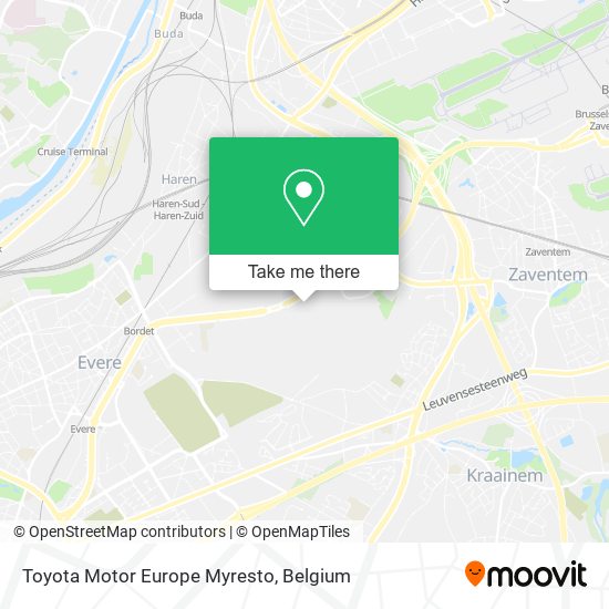 Toyota Motor Europe Myresto map