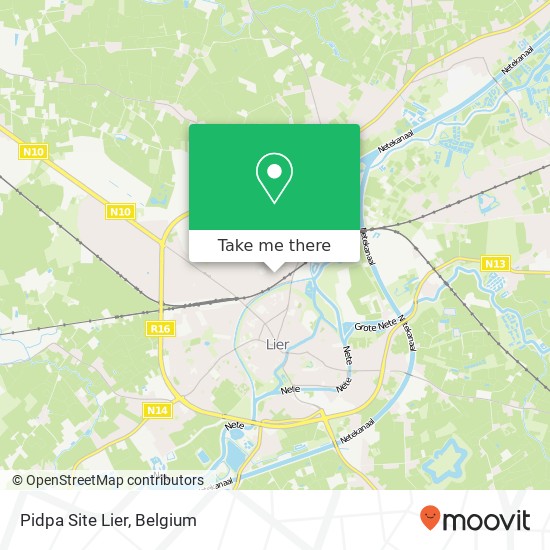 Pidpa Site Lier map