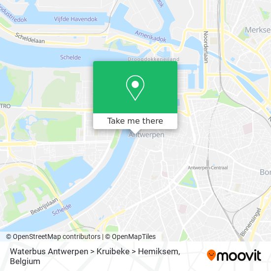 Waterbus Antwerpen > Kruibeke > Hemiksem map