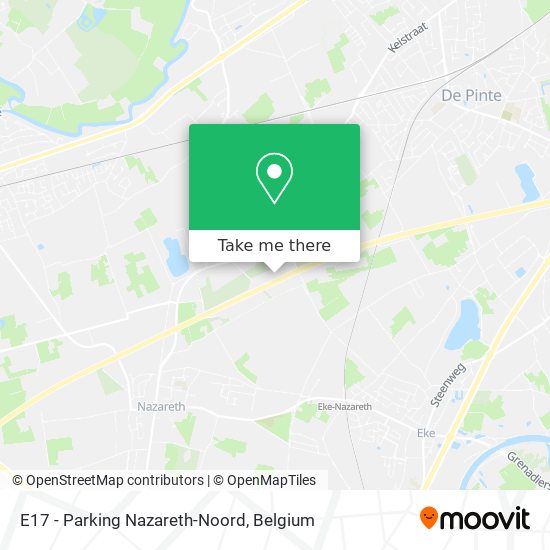 E17 - Parking Nazareth-Noord map