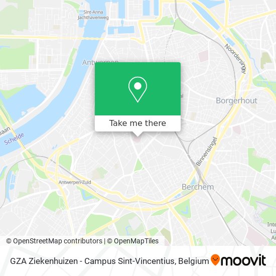 GZA Ziekenhuizen - Campus Sint-Vincentius map