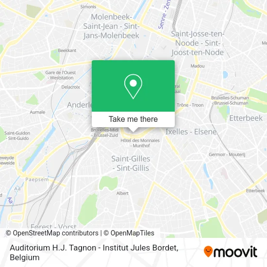 Auditorium H.J. Tagnon - Institut Jules Bordet map