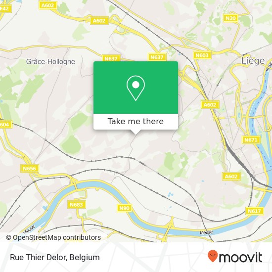 Rue Thier Delor map