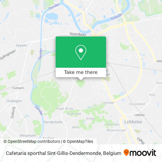 Cafetaria sporthal Sint-Gillis-Dendermonde map