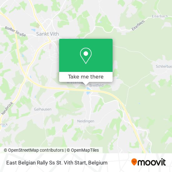 East Belgian Rally Ss St. Vith Start map