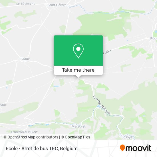 Ecole - Arrêt de bus TEC plan