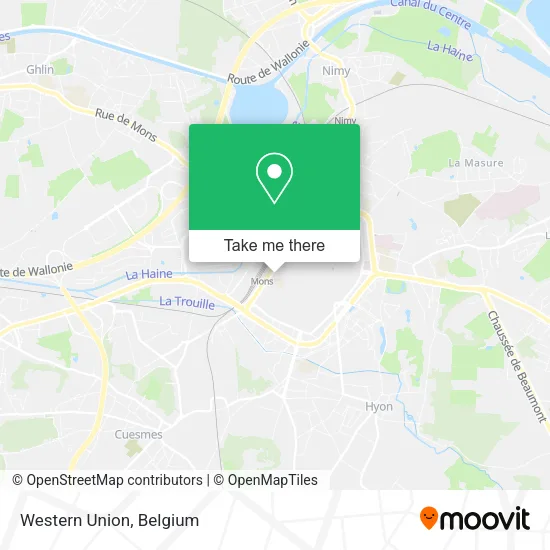 Western Union map