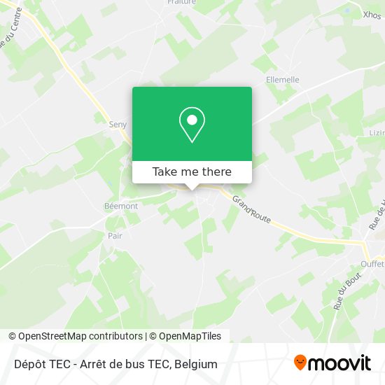 Dépôt TEC - Arrêt de bus TEC map