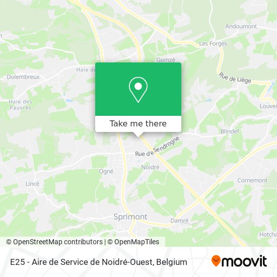 E25 - Aire de Service de Noidré-Ouest map