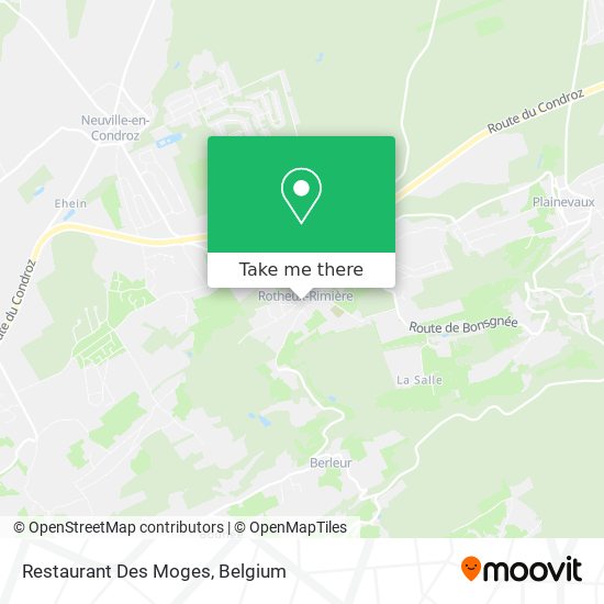 Restaurant Des Moges plan