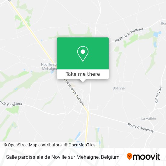 Salle paroissiale de Noville sur Mehaigne plan