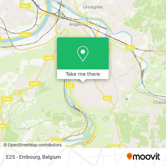 E25 - Embourg map