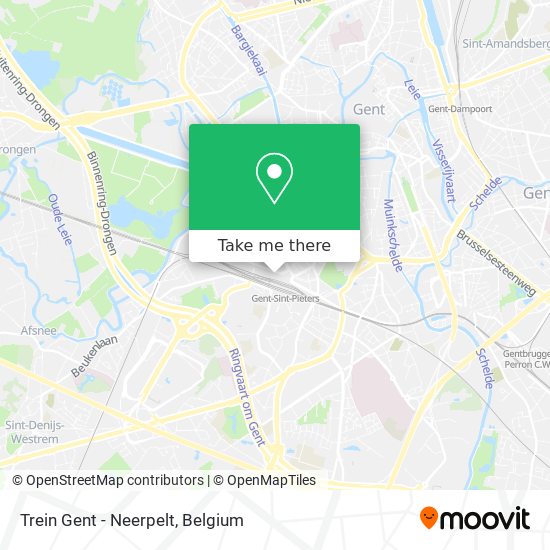 Trein Gent - Neerpelt map