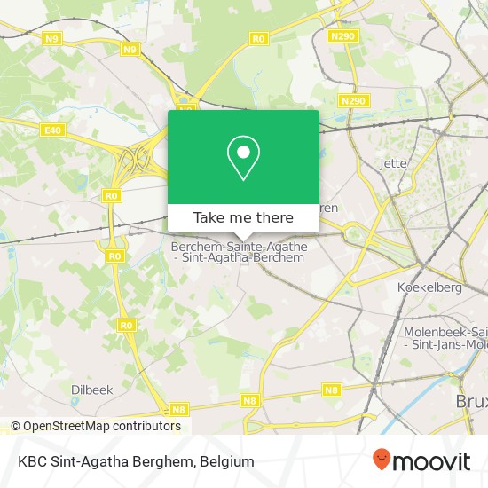 KBC Sint-Agatha Berghem map