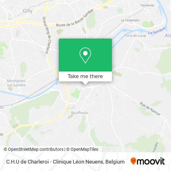 C.H.U de Charleroi - Clinique Léon Neuens map