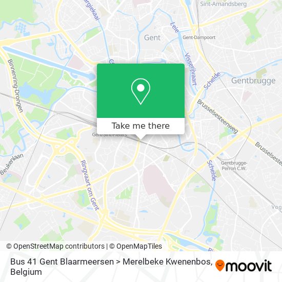 Bus 41 Gent Blaarmeersen > Merelbeke Kwenenbos plan