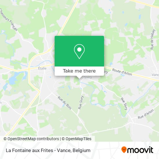 La Fontaine aux Frites - Vance map