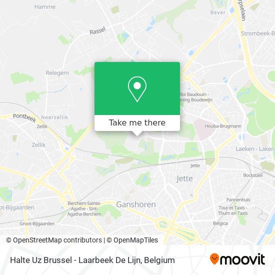 Halte Uz Brussel - Laarbeek De Lijn plan