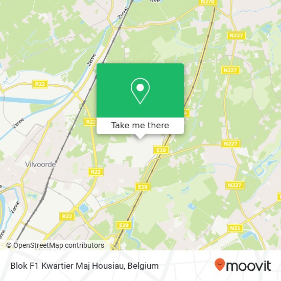 Blok F1 Kwartier Maj Housiau plan