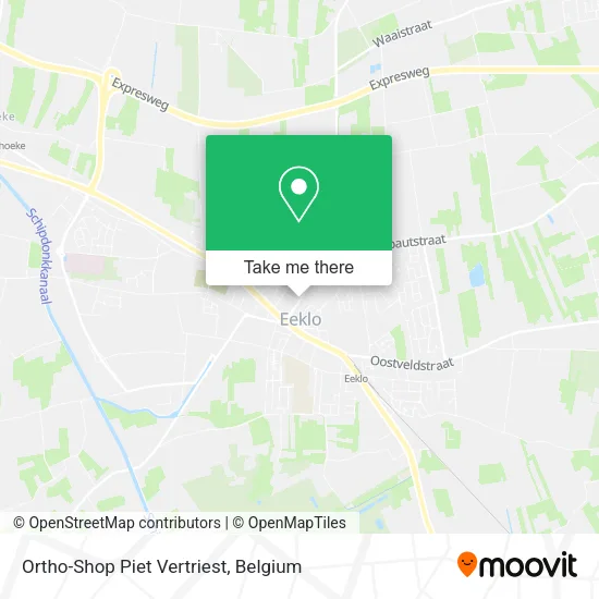 Ortho-Shop Piet Vertriest map